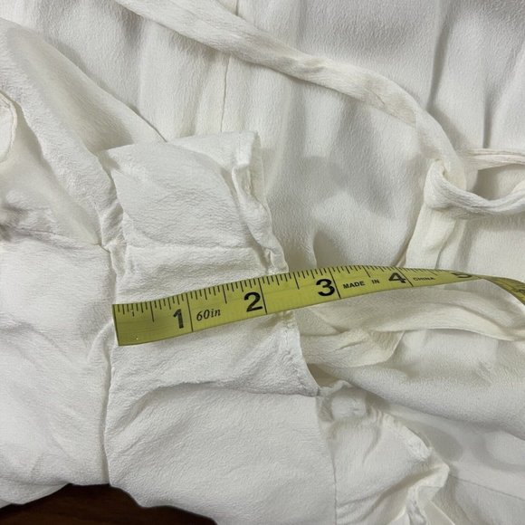 Lovers + Friends Women's Size Small White Crochet Jesse Romper Long Sleeve - Picture 7 of 9